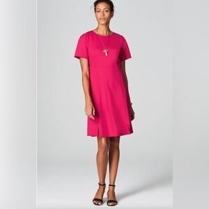 Christian Siriano X J. Jill Pink Midi Stretch Shift Dress – Size XL
